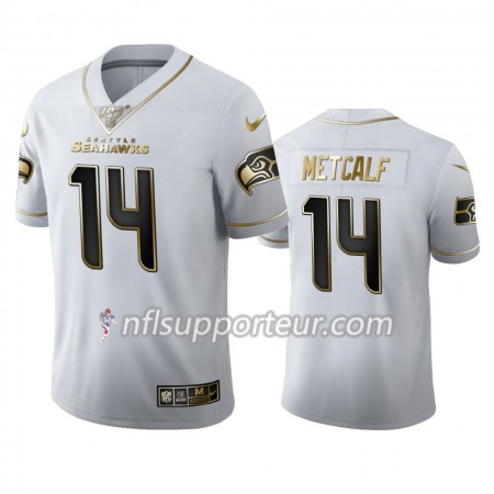 Maillot Homme Seattle Seahawks DK Metcalf 14 Nike Blanc Golden Edition 100th